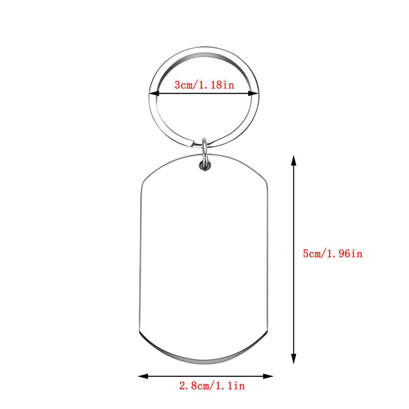 Engraved Couple Stainless Steel Keychain Pendant Mr Mrs Right Key Ring