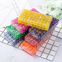 30Pcs 6 Sided Portable Table Games Dice 14MM Acrylic Round Corner