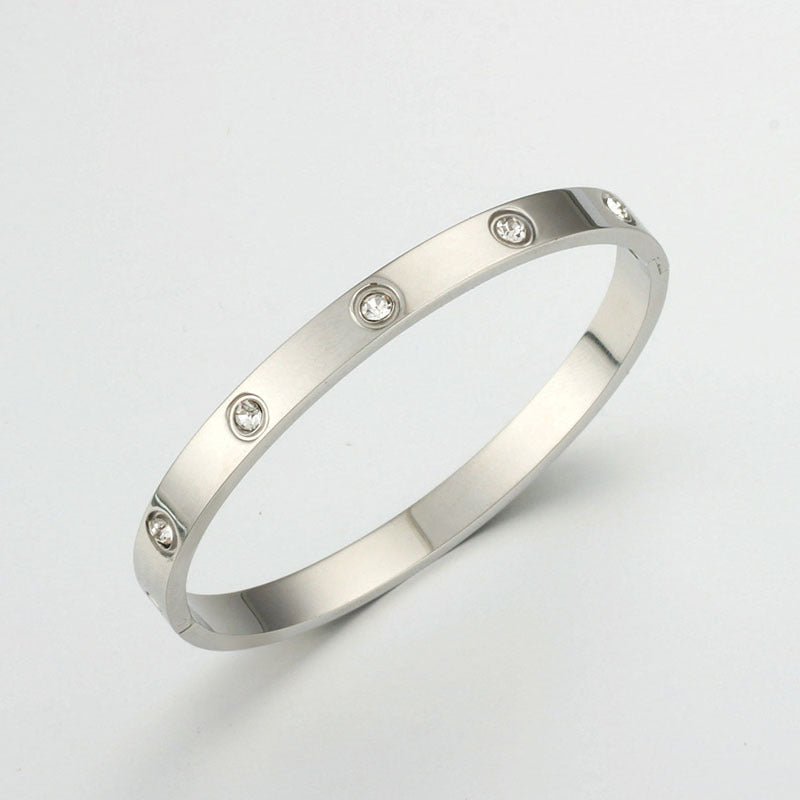 Zircon Bracelet Bangle Round Shape Fine Jewelry Gift