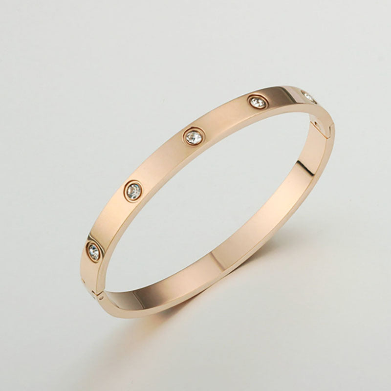 Zircon Bracelet Bangle Round Shape Fine Jewelry Gift