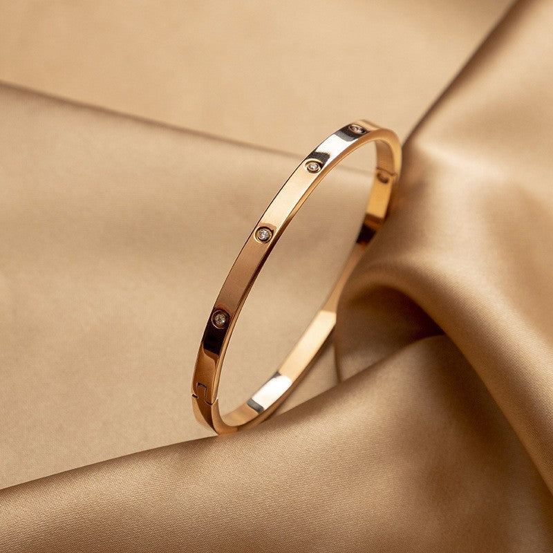 Zircon Bracelet Bangle Round Shape Fine Jewelry Gift