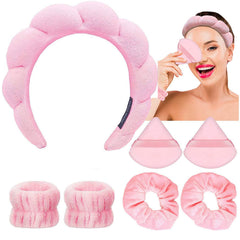 7PCS Spa Hair Accessories Headbands For Women Girls Sponge Headband
