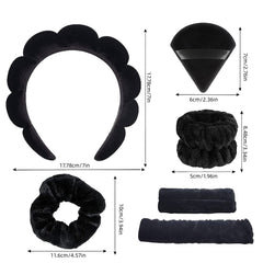 7PCS Spa Hair Accessories Headbands For Women Girls Sponge Headband