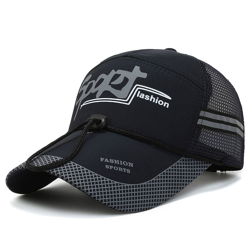 Men's Baseball Cap Mesh Sunscreen Windproof Fishing Hat