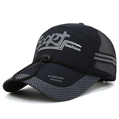 Men's Baseball Cap Mesh Sunscreen Windproof Fishing Hat