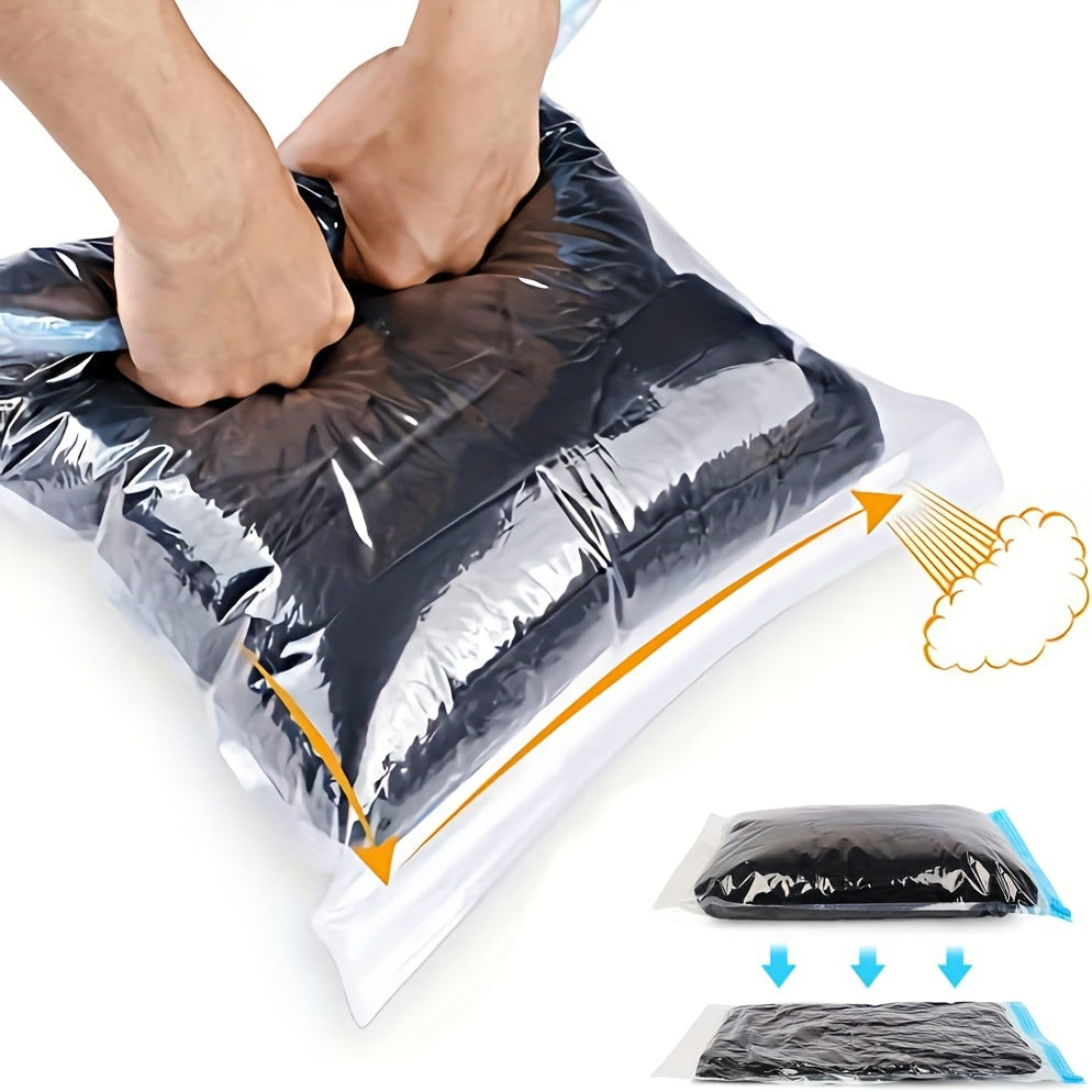 12pcs Transparent Compression Bags Dustproof Organizers for Travel Storage