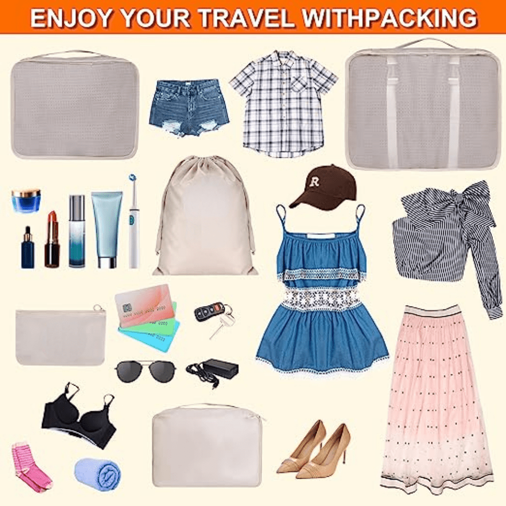 6 Pcs Travel Luggage Bags Dustproof Organizers Portable Organizers