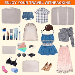 6 Pcs Travel Luggage Bags Dustproof Organizers Portable Organizers