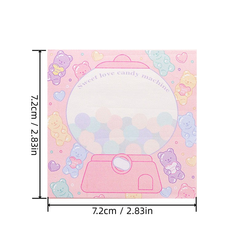Sweetheart Candy Sticky Notes & Colorful Memo Pads 80 Sheets