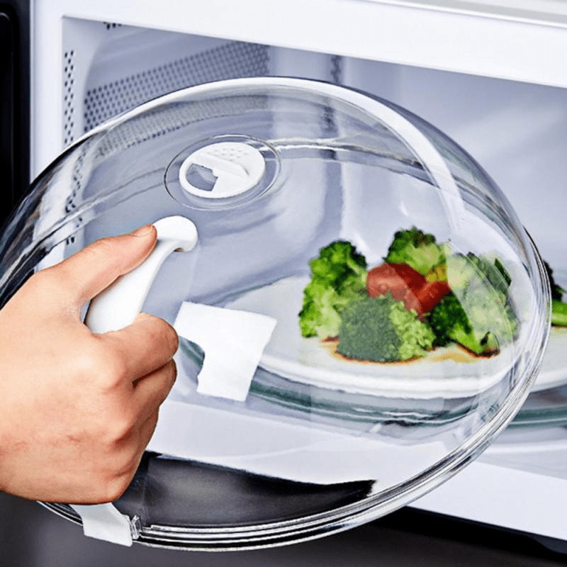 1pc Microwave Splash Cover Transparent Anti Sputtering Reusable Food Cover