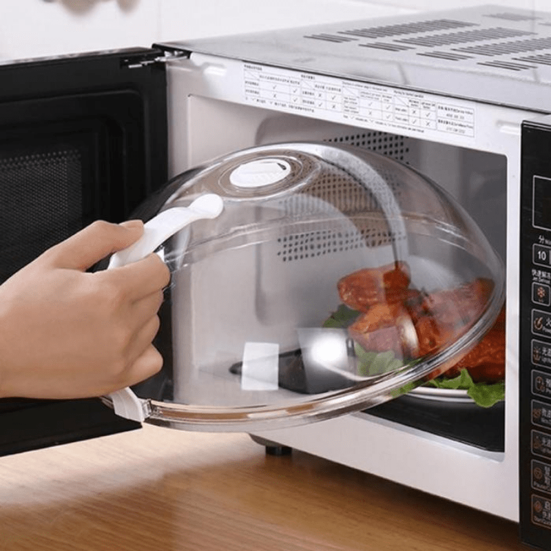 1pc Microwave Splash Cover Transparent Anti Sputtering Reusable Food Cover