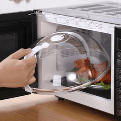 1pc Microwave Splash Cover Transparent Anti Sputtering Reusable Food Cover