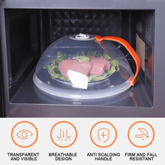 1pc Microwave Splash Cover Transparent Anti Sputtering Reusable Food Cover
