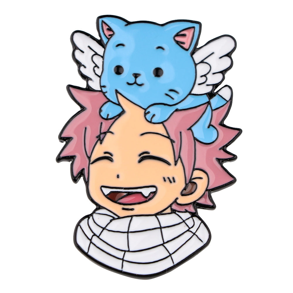 Anime Character Cat Enamel Badges Brooches For Men Lapel Pins For Backpacks