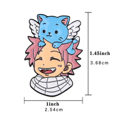 Anime Character Cat Enamel Badges Brooches For Men Lapel Pins For Backpacks