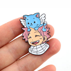 Anime Character Cat Enamel Badges Brooches For Men Lapel Pins For Backpacks