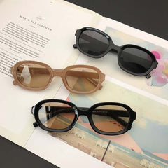 Vintage Oval Square Sunglasses UV400 Sun Shades for Travel