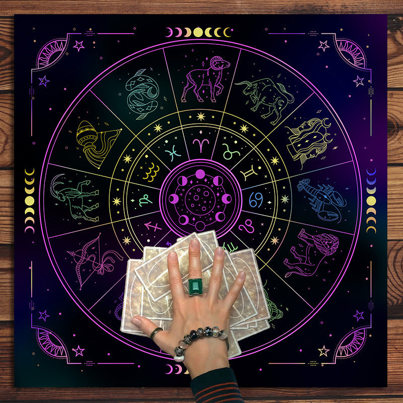 12 Constellations Tarot Tablecloth Astrology Oracle Pad