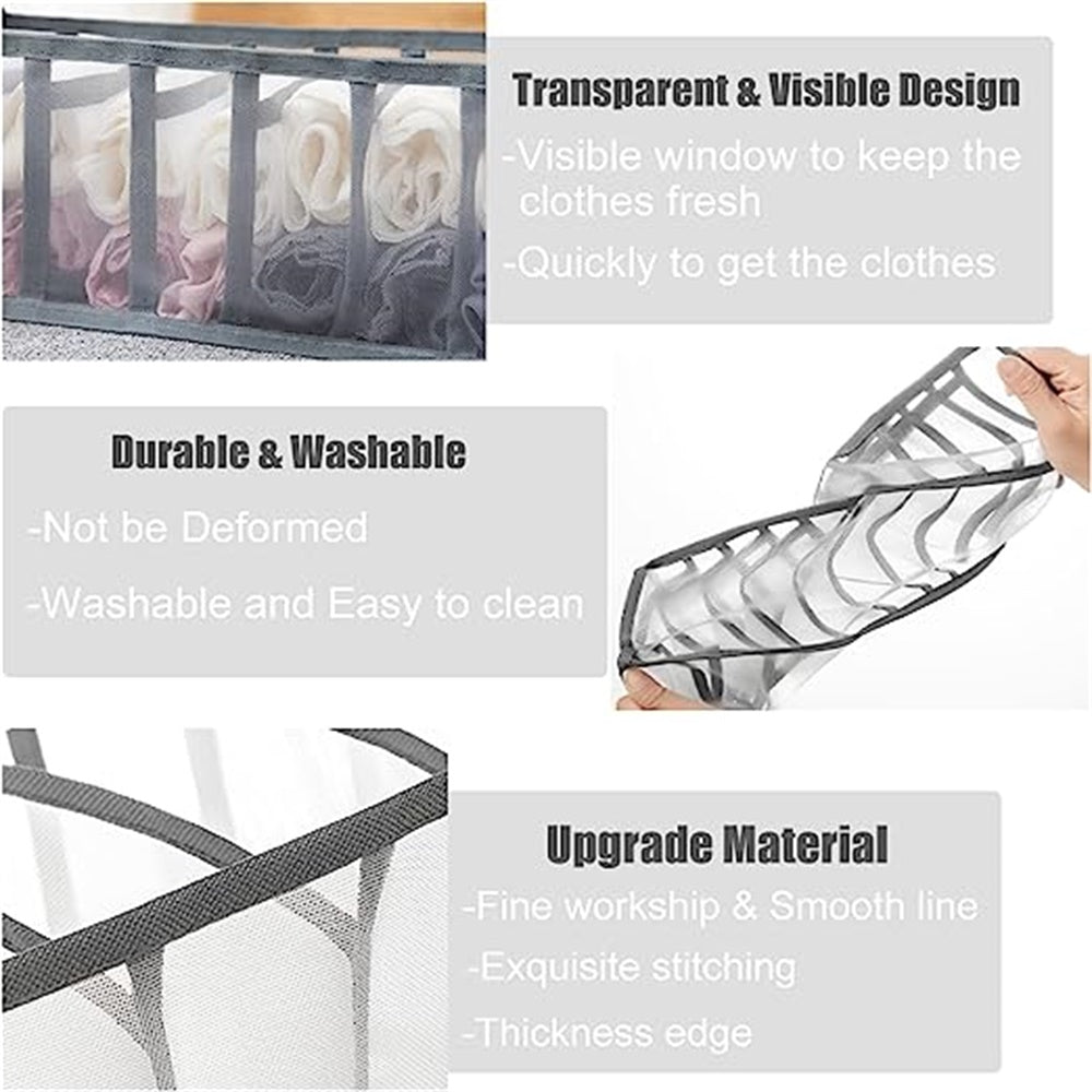 Mesh Underwear Storage Bag Closet Shelf Organizers - Drawer Organizer Box