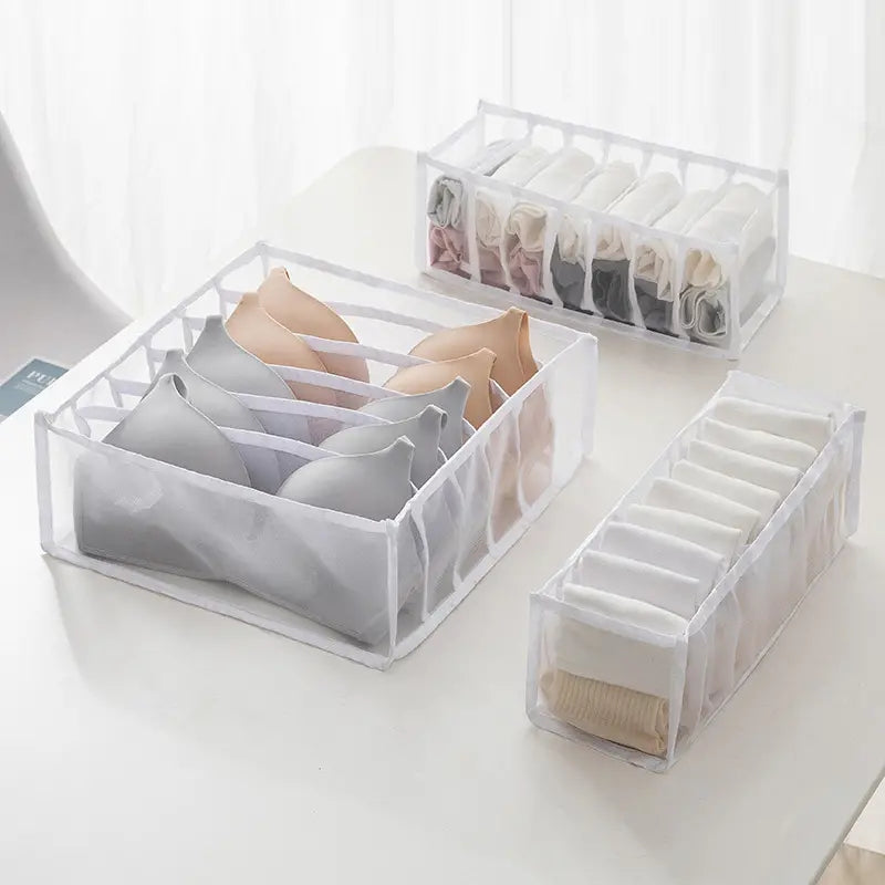 3pcs Socks Underwear Organizer Divider Set Foldable Closet Storage Box