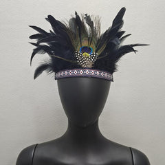 Peacock Pattern Headband Stage Performance Hair Accessories