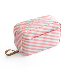 Portable Flamingo Cactus Stripes Pattern Bag Makeup Square Bag