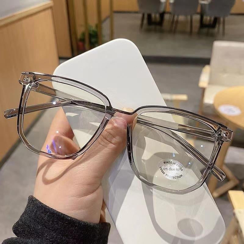 Clear Lens Glasses Women Men Rivet Jelly Glasses
