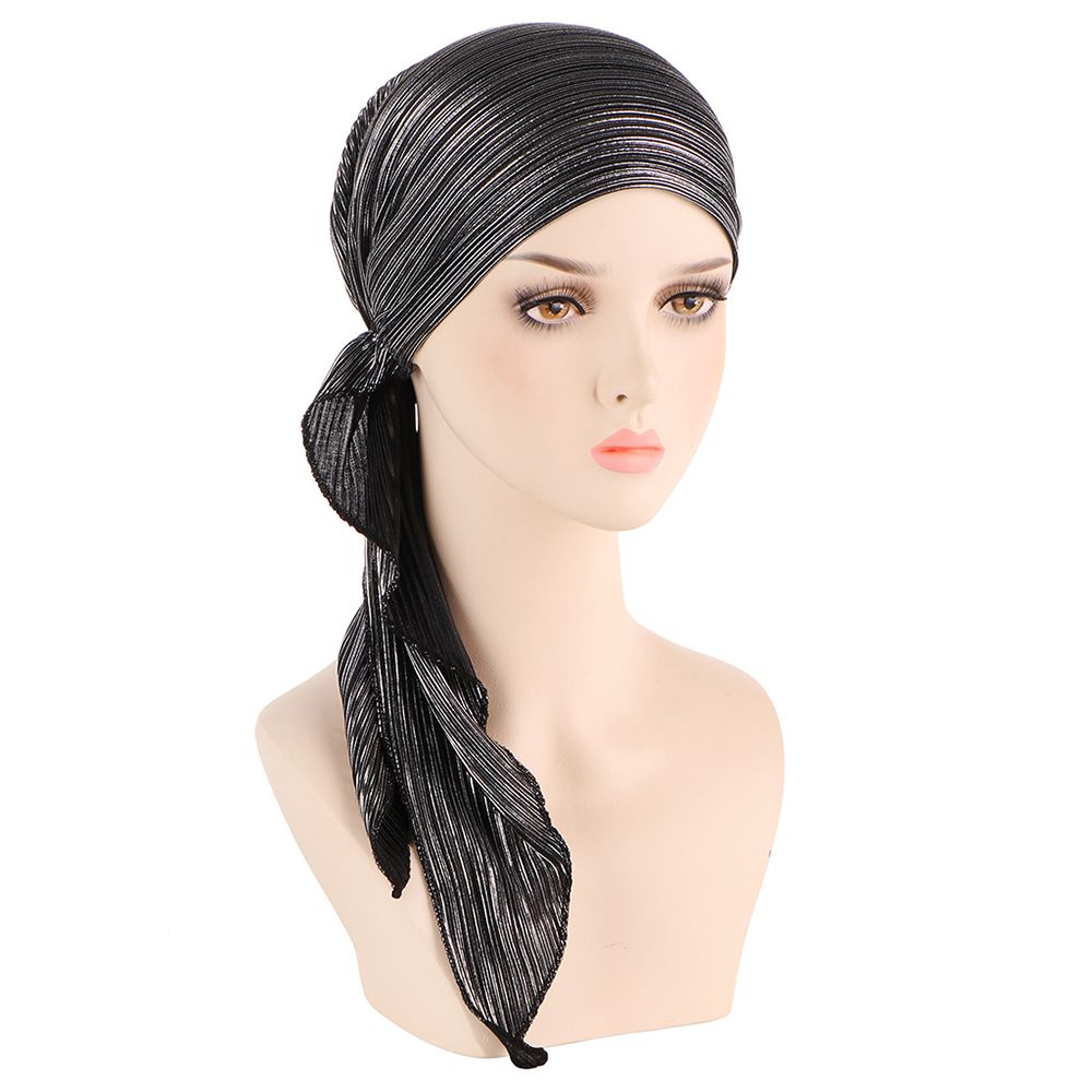 Sparkling Turban Elastic Bonnet Head Scarf Chemo Cap