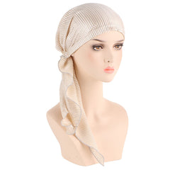 Sparkling Turban Elastic Bonnet Head Scarf Chemo Cap