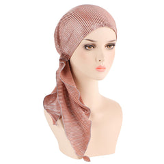 Sparkling Turban Elastic Bonnet Head Scarf Chemo Cap