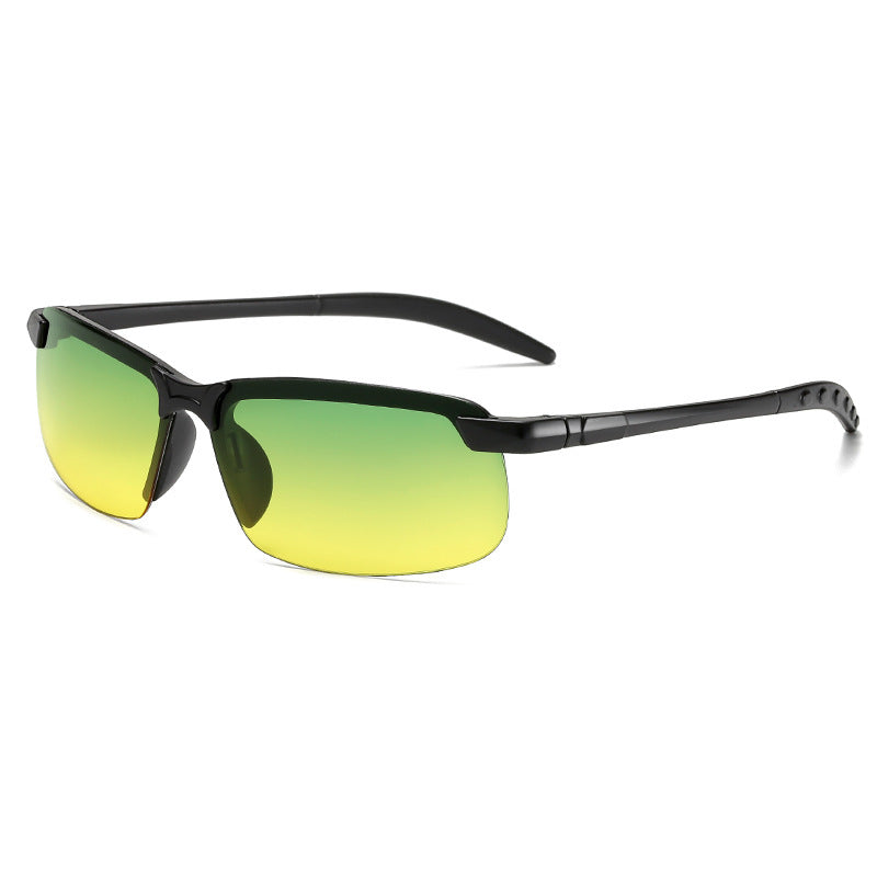Men's Night Vision Sunglasses UV Resistant Dual Purpose Fishing Glasses