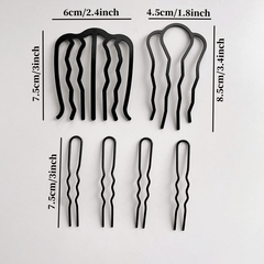 6pcs Hair Side Comb Women Hair Styling Accessories Invisible Hair Fork Pin