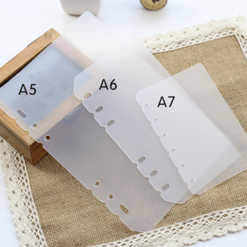 Semi-Transparent 6-Hole Loose Leaf Shell Clip