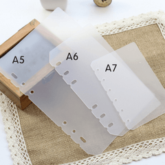Semi-Transparent 6-Hole Loose Leaf Shell Clip