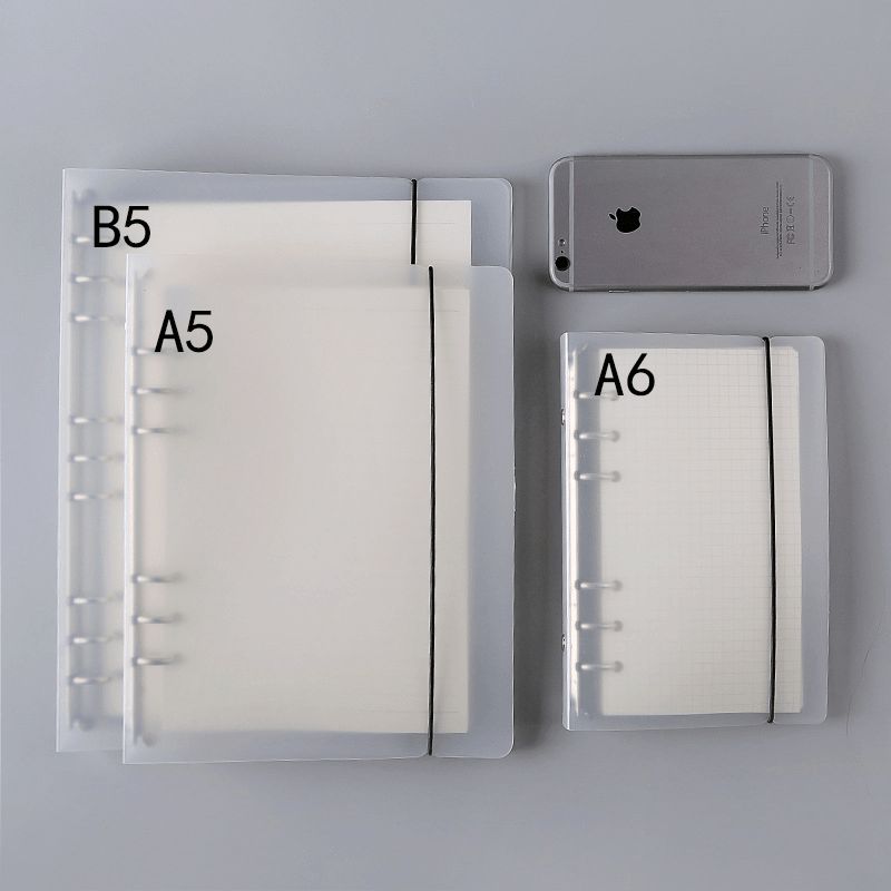 Semi-Transparent 6-Hole Loose Leaf Shell Clip