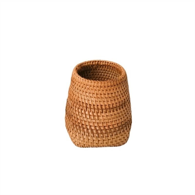 Rattan Makeup Brush Pen Holder Household Stationery Storage