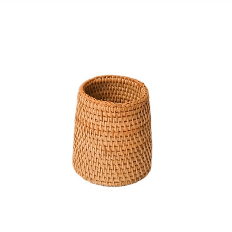 Rattan Makeup Brush Pen Holder Household Stationery Storage