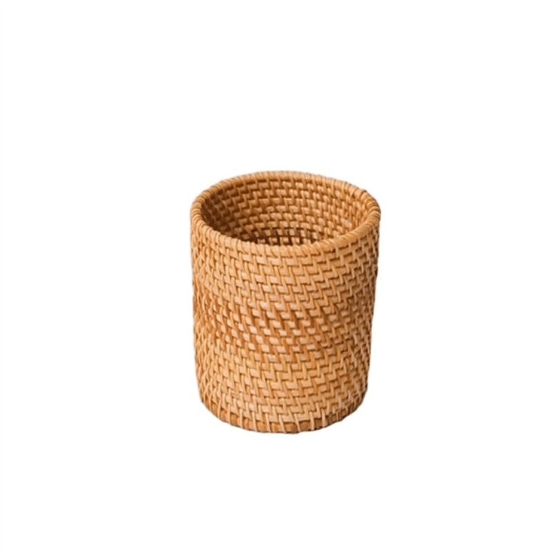 Rattan Makeup Brush Pen Holder Household Stationery Storage