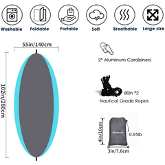 Lightweight Double Nylon Camping Hammock with Hanging Straps