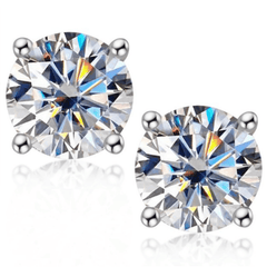 Shining Zirconia Men's Stud Earrings