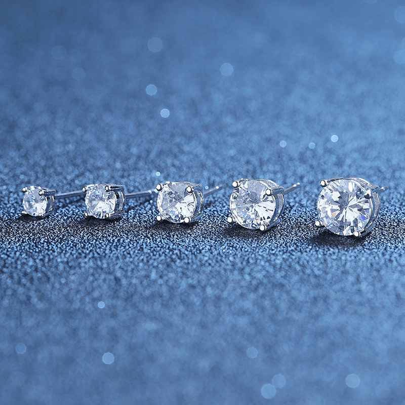 Shining Zirconia Men's Stud Earrings