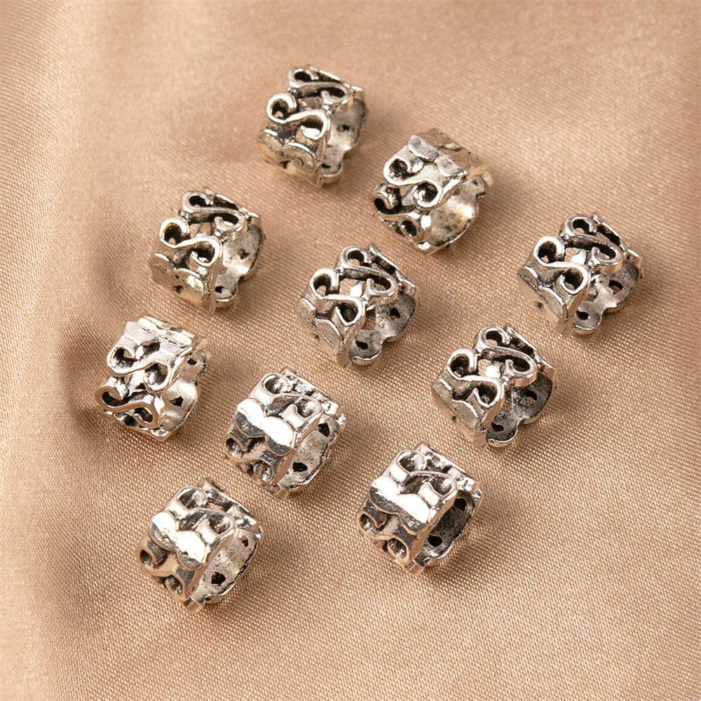 10 Vintage Gold Hair Rings for Braids Hair Cuff Accessories