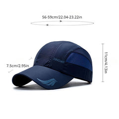 Adjustable Unisex Running Baseball Cap Quick Drying Sun Hat