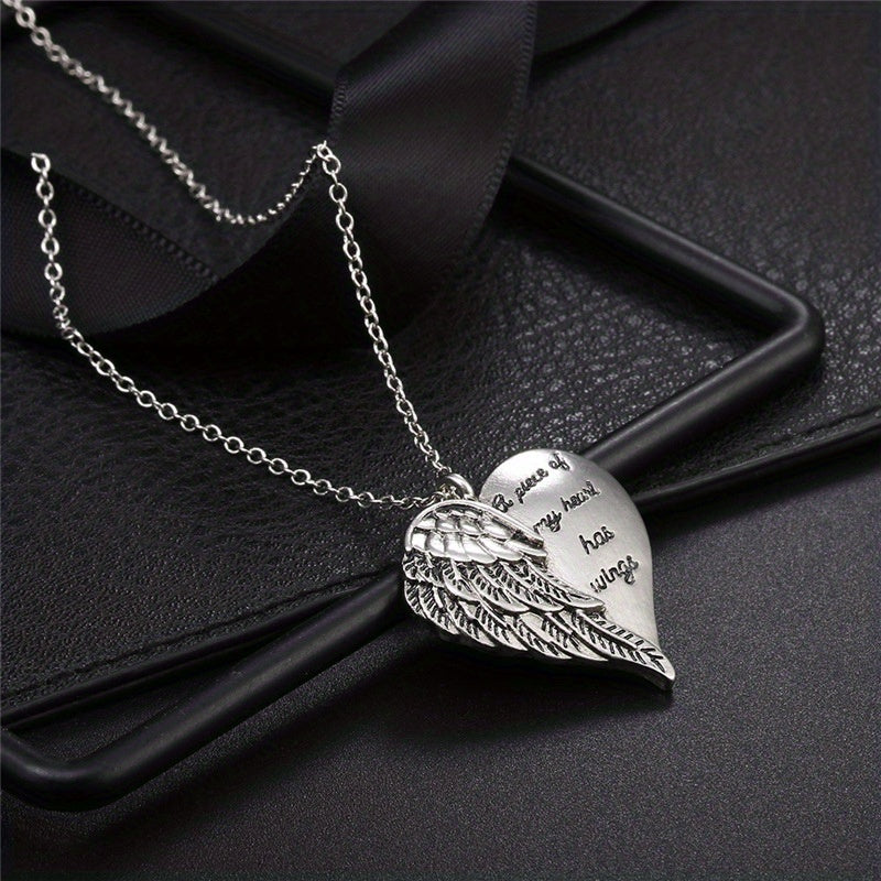 Men's Wings Heart Pendant Couple Necklace