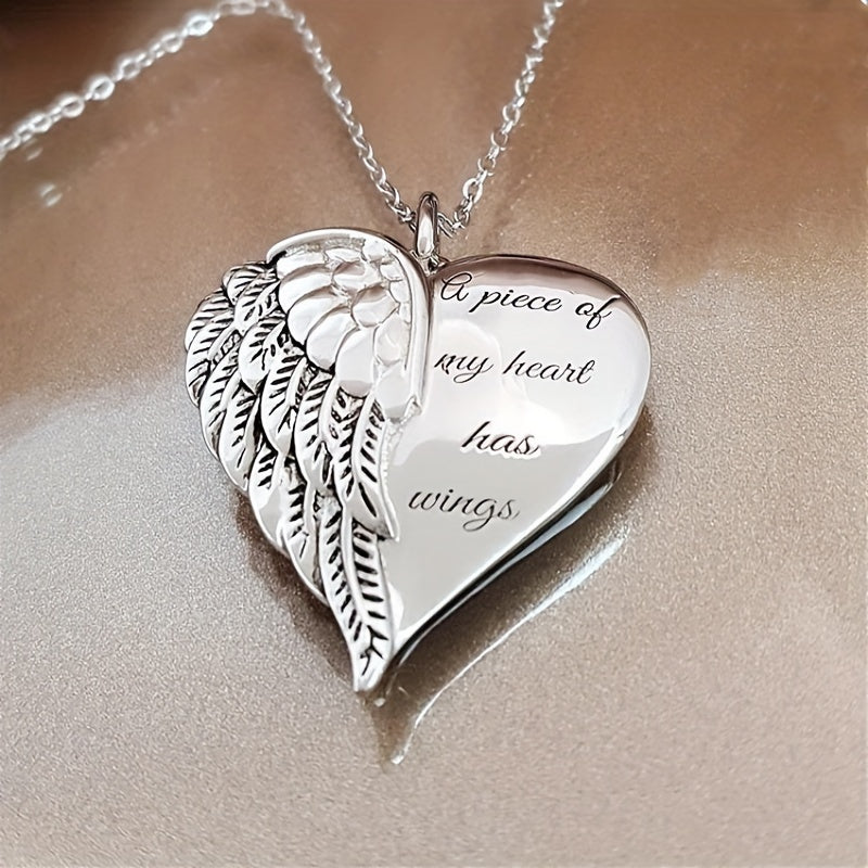 Men's Wings Heart Pendant Couple Necklace
