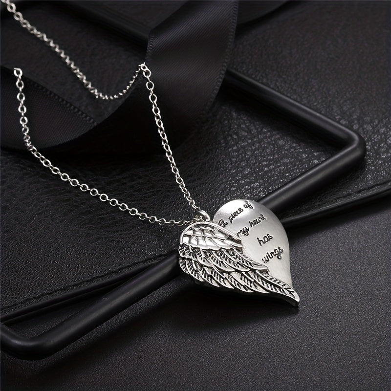 Men's Wings Heart Pendant Couple Necklace