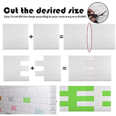 10pcs 3D Wall Stickers Self Adhesive Waterproof for Living Room Bathroom Kitchen