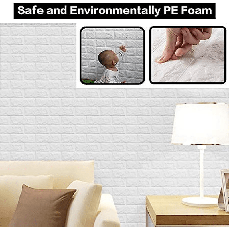 10pcs 3D Wall Stickers Self Adhesive Waterproof for Living Room Bathroom Kitchen