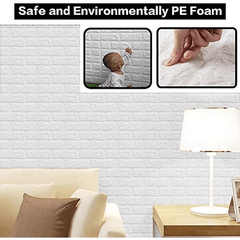 10pcs 3D Wall Stickers Self Adhesive Waterproof for Living Room Bathroom Kitchen