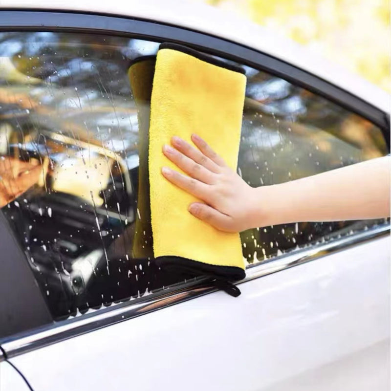 3pcs Car Towel Thickened Absorbent Coral Fleece Double sided Car Wash Towel